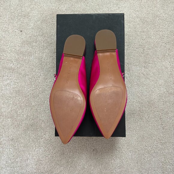 Banana Republic Fuchsia Embellished Strap Mule Flats – Size 7 - Picture 4 of 5